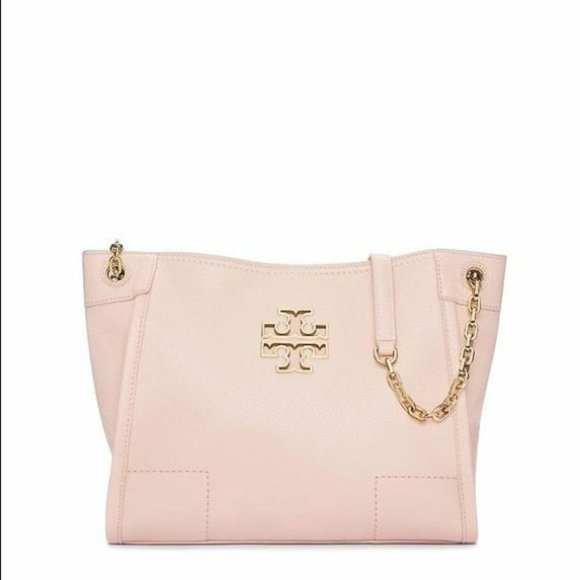 Tory Burch Handbags - Tory Burch Leather Britten Small Slouchy Tote Bag with Dust Bag